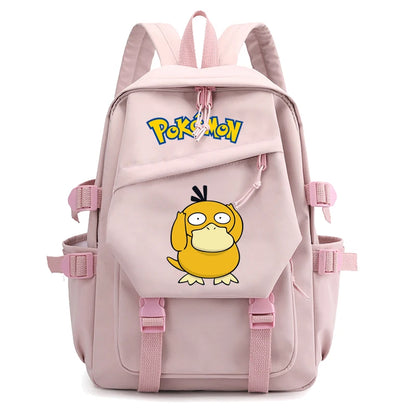 Pokemon Waterproof Women’s Backpack – Pikachu, Gengar, Snorlax Schoolbag for Girls & Students