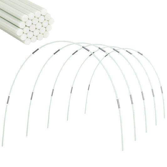 25/50pcs Garden Greenhouse Hoops | Rust-Free Fiberglass Plant Support Frame for DIY Grow Tunnel