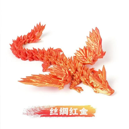 3D Printed Dragon Desktop Ornament – Fantasy Animal Figurine for Home & Office Decor, Christmas Gift