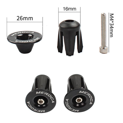 Aluminum Alloy Handlebar End Plugs: 1 Pair for Mountain & Road Bikes - BMX MTB Grip Cover & Bicycle Accessories