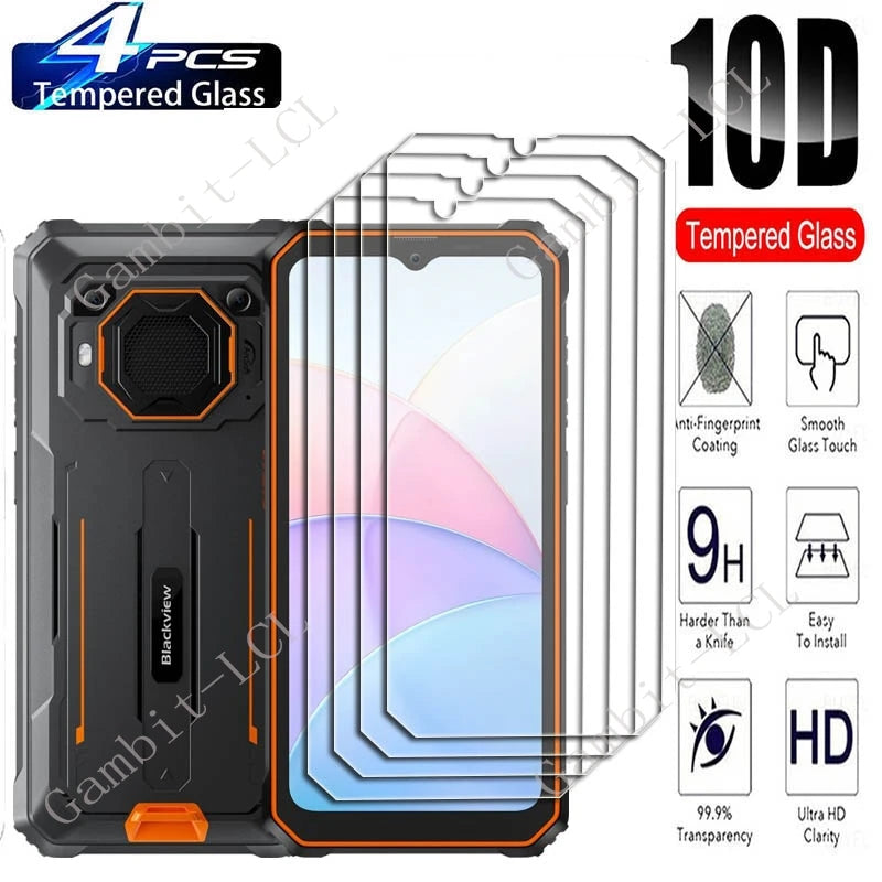 Blackview BV6200 Plus Tempered Glass Screen Protector - 4PCS Protective Cover Film for BV6200Plus, BV6200Pro 6.56"