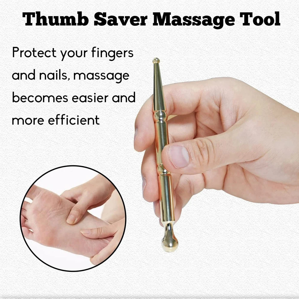 Facial Reflexology Massage Tool – Retractable Acupuncture Pen with Double-Headed Spring for Ear & Face Care