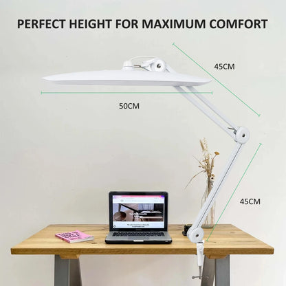 2,200 Lumens LED Task Lamp – Super Bright Desk Light with 117 SMD, 4-Level Dimmable for Home, Office & Beauty Shop