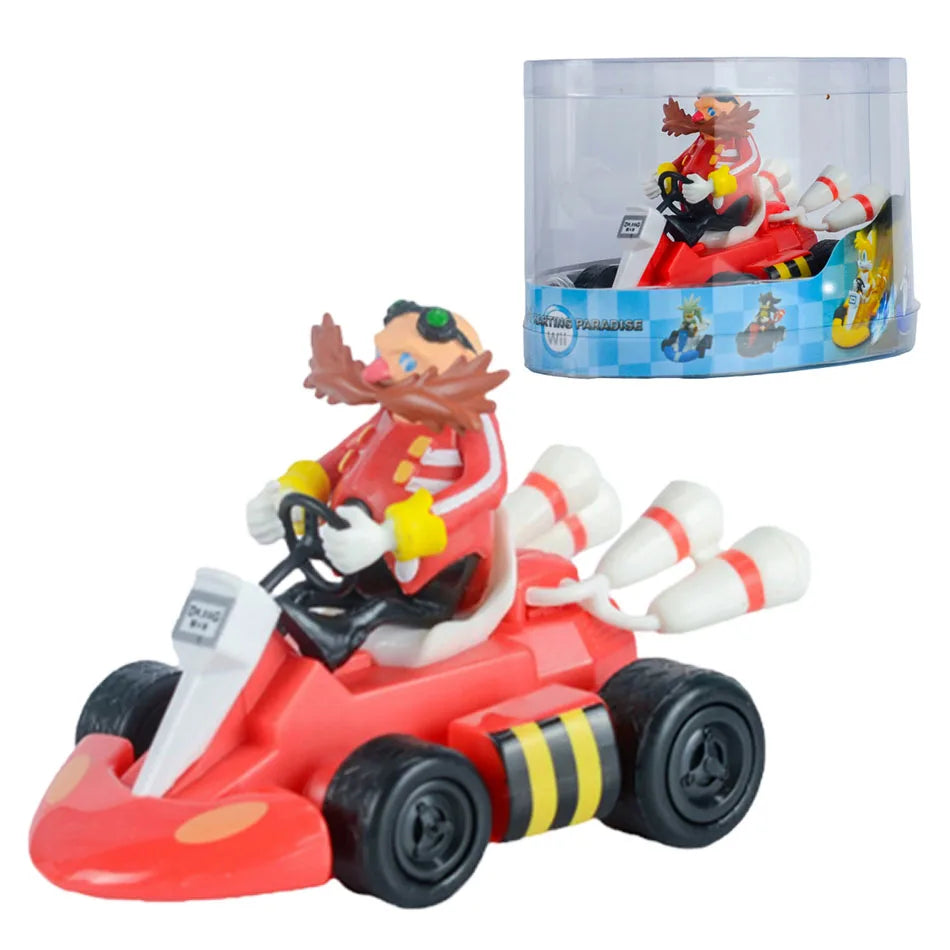Anime Sonic the Hedgehog Pull Back Car Toy — Cartoon Figure Model, Kids Gift, Party & Home Decoration