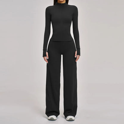Women’s 2/3PCS Yoga Set – Long Sleeve Sports Bra & High Waist Leggings Gym Workout Tracksuit Fitness Athletic Wear Outfit