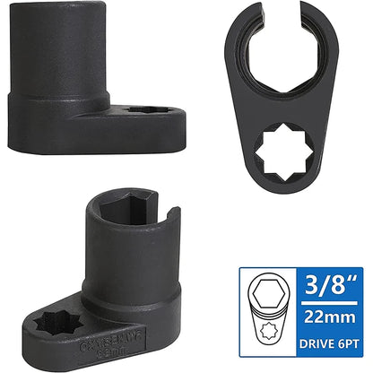 5-Piece Oxygen Sensor Wrench Kit - Automotive O2 Socket Removal & Installation Tool Set