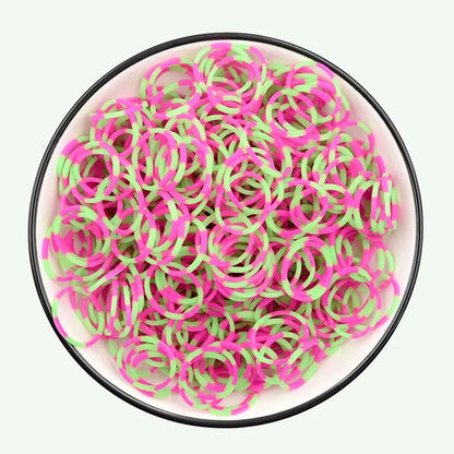 NICE! 600pcs Rainbow Loom Rubber Bands – DIY Bracelet Making Kit for Kids, Hair Ties, Xmas Gift 2021