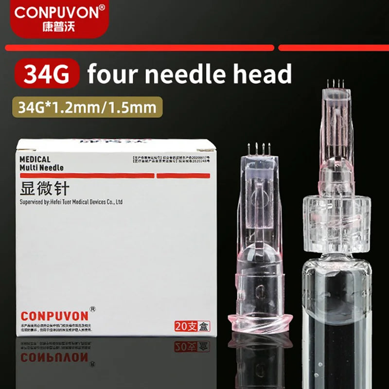 Medical Disposable 34G Powder Needle – Non-Painless Ultrafine Beauty Needle (1.2mm/1.5mm)