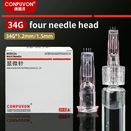 Medical Disposable 34G Powder Needle – Non-Painless Ultrafine Beauty Needle (1.2mm/1.5mm)