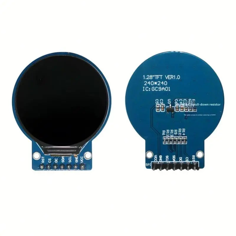 1.28-Inch Round TFT LCD Display Module 240x240 - GC9A01 RGB Screen with 4-Wire SPI Interface for DIY Projects
