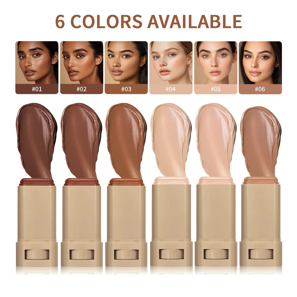 Waterproof Skin Tint Stick – Nourishing Tinted Foundation & Contour Balm for Face Makeup