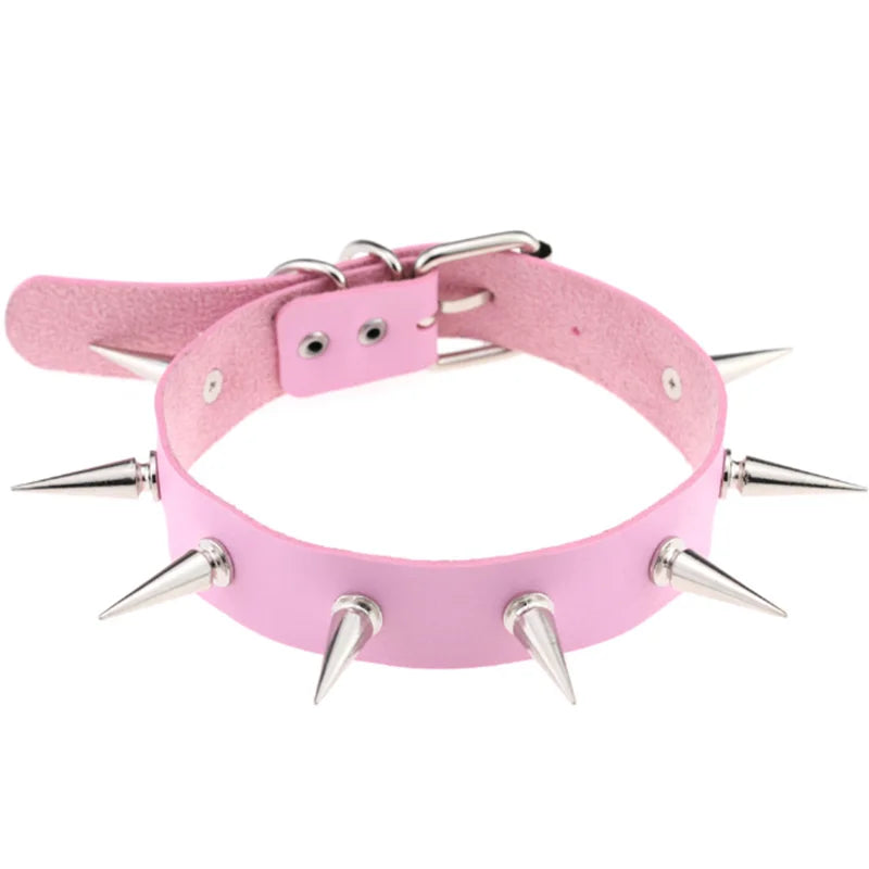 Harajuku Cosplay Rivet Star Punk Rock Gothic Collar — Sexy PU Leather Heart Cross Spike Choker Jewelry for Women