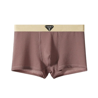 Men’s Ice Silk Boxer Shorts – Breathable Satin-Like Mesh Summer Underwear, Skin-Friendly Comfort Fit (1–3 Pack)