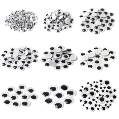 Self-Adhesive Googly Wiggle Eyes - 100/200/550PCS DIY Craft Scrapbooking Doll Toy Accessories