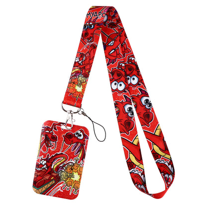 Cartoon Stitch Credential Holder Lanyard – Cute Neck Strap for Keychain, Pass & Credit Card Holder Accessories