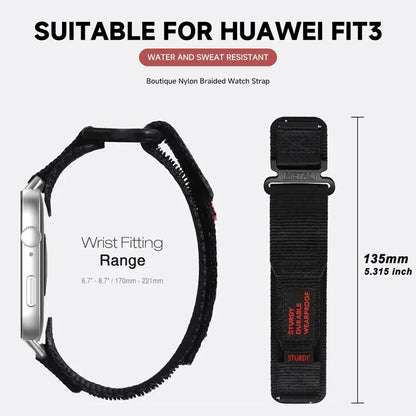 Nylon Loop Strap for Huawei Watch – Sports Band Compatible with Fit1, Fit2, Fit3, Fit4 & Fit4 Pro