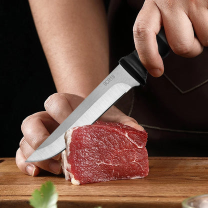 5Cr15Mov Stainless Steel Meat Cleaver & Boning Knife – Sharp Fishing Knife with Holster, Multifunctional Vegetable Peeler