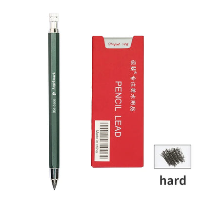 5.6mm Mechanical Pencils & Charcoal Graphite Lead – Soft, Medium & Hard HB to 14B Sketch Drawing Core