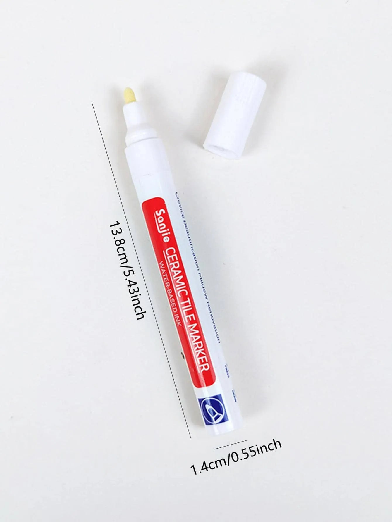 PC Ceramic Tile Gap Color Repair Pen - Waterproof and Anti-Mildew Whiteboard Pen for Bathroom Wall and Floor Tiles