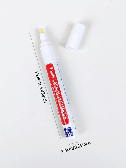 PC Ceramic Tile Gap Color Repair Pen - Waterproof and Anti-Mildew Whiteboard Pen for Bathroom Wall and Floor Tiles