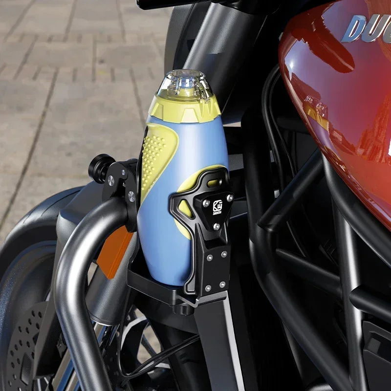 Adjustable Anti-Theft Motorcycle & Bike Cup Holder – Secure Water Bottle & Mobile Mount for Cycling