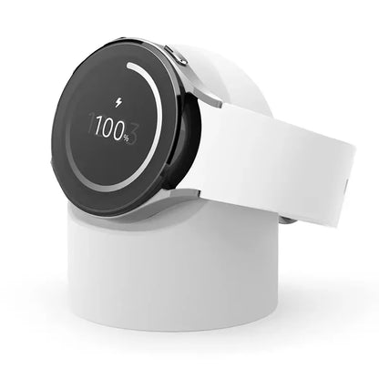 Samsung Galaxy Watch Charger Stand – Silicone Charging Dock Compatible with Galaxy Watch 3, 4, 5 Pro, 6 & Watch 7 Base Holder