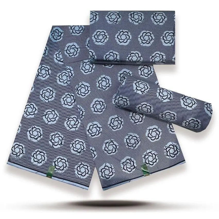 African Wax Print Fabric - 100% Cotton Nigerian Ankara Batik Material for Women’s Dresses