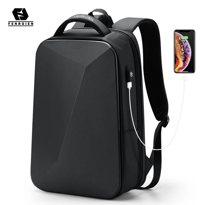 Fenruien Anti-Theft Laptop Backpack - Waterproof School and Business Travel Backpack with USB Charging, New Design for Men