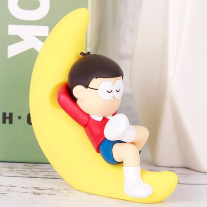 Doraemon Night Tour Starry Sky Anime Figure – Kawaii Cartoon Model Toy Car Ornament & Desktop Decor, Birthday Gift Collectible Doll
