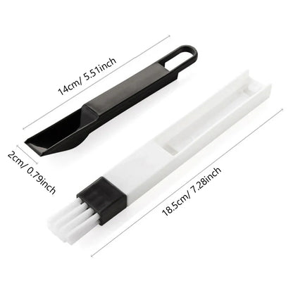 2-in-1 Multifunctional Cleaning Brush - Portable Window Track, Door Groove, Keyboard, and Dust Cleaning Tool