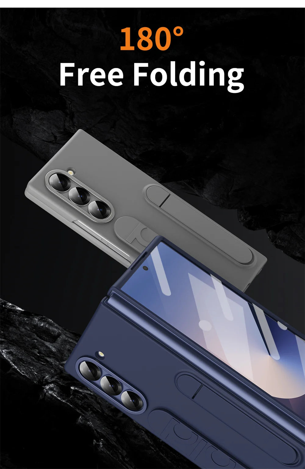 Luxury Wristband Case for Samsung Galaxy Z Fold 3-7 – Invisible Bracket Silicone Cover with Hand Strap & Folding Stand