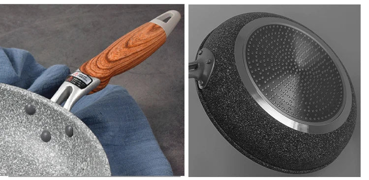 Durable Non-Stick Stone Frying Wok – Ceramic Skillet Pan for Induction, Gas Stove & Kitchen Cooking Set