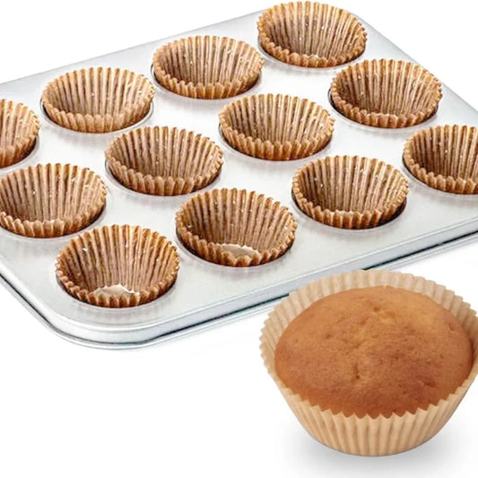 100/500/1000Pcs Food Grade Egg Tart Molds & Thickened Paper Cupcake Liners for Baking