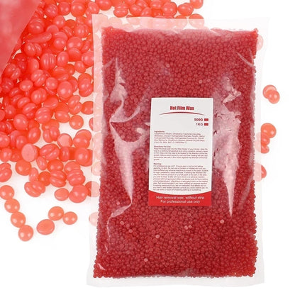 500g Hard Wax Beans – No-Strip Depilatory Hot Film Wax for Full Body, Bikini, Face, Legs & Eyebrows