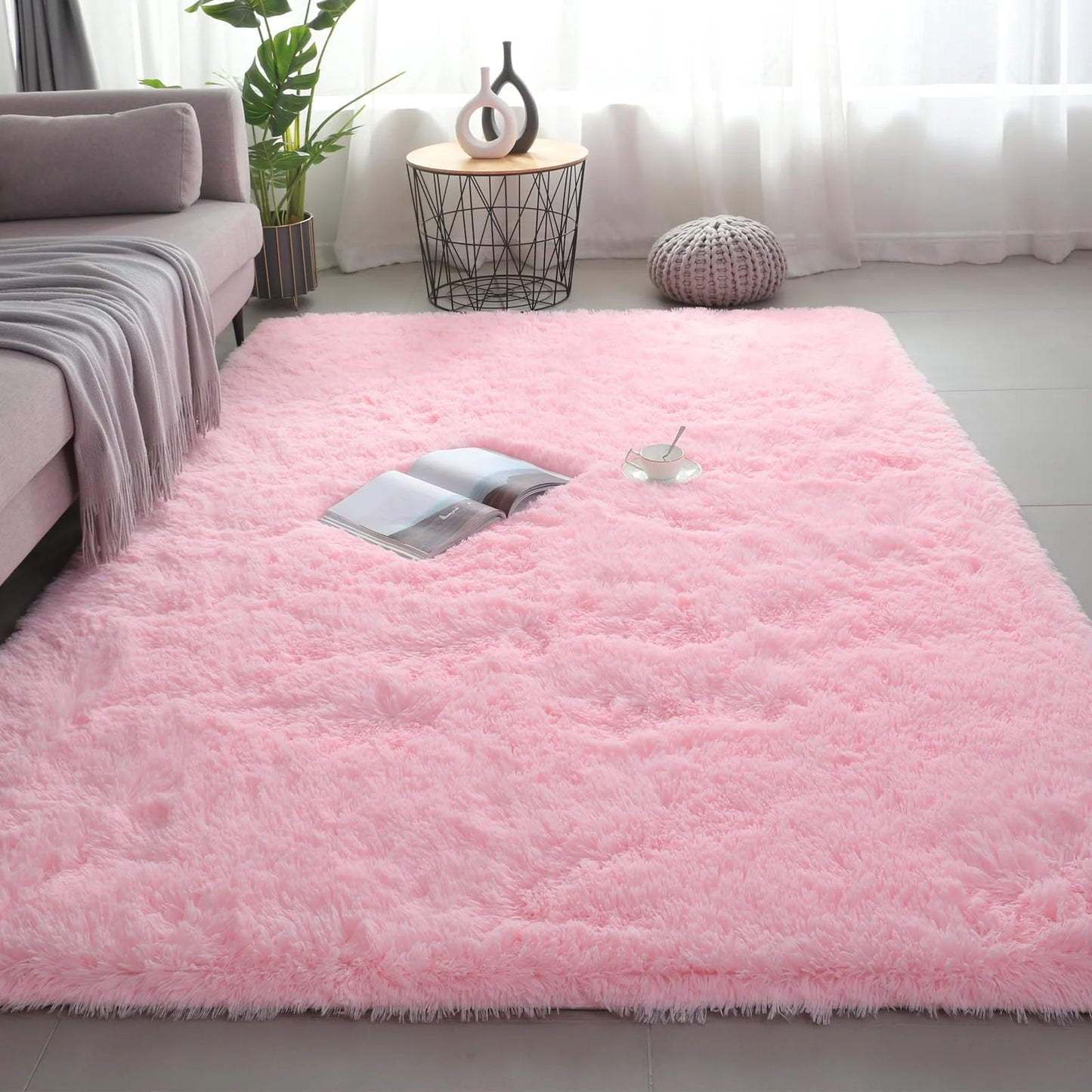 VIKAMA Ultra Soft Puffy Rug - Cozy Bedroom Living Room Floor Mat for Nursery, Kids Room and Home Decor
