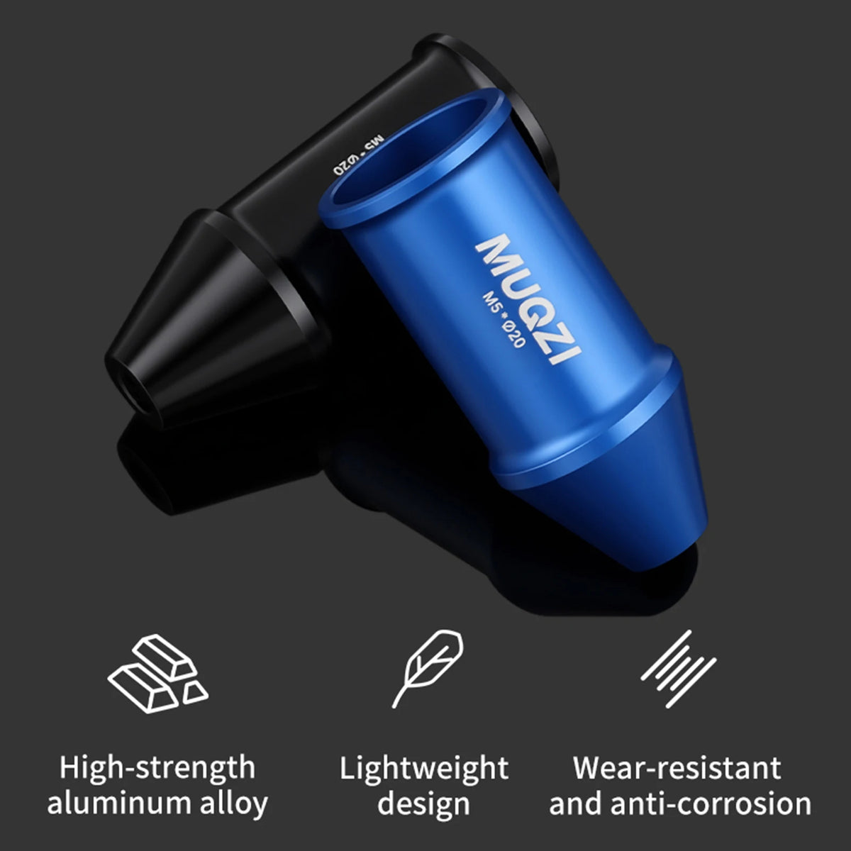 Bicycle Headlight Bracket with M5 Bolt - Aluminum Alloy Bike Light Mount Holder for Cycling