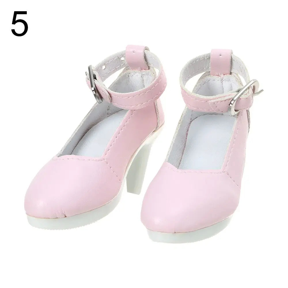 BJD Doll Accessories 60cm – 1/3 Scale 7.5cm High Heel Boots & Sandals for Girl Dolls, Dress-Up Playhouse Toy Shoes