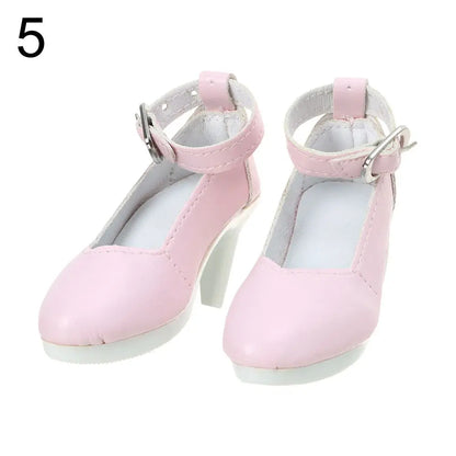 BJD Doll Accessories 60cm – 1/3 Scale 7.5cm High Heel Boots & Sandals for Girl Dolls, Dress-Up Playhouse Toy Shoes