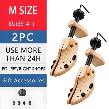 Repacego Wooden Shoe Trees – 1/2 Pc Adjustable Shoe Stretcher & Expander for Men, Women, Unisex, Length & Width Adjustment