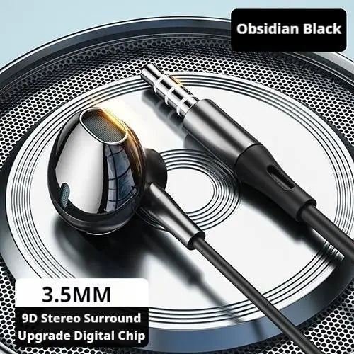 Type-C & 3.5mm Wired Earphones - HiFi Bass Stereo Headset with HD Microphone & Volume Control for iPhone 15–17 and Samsung Phones