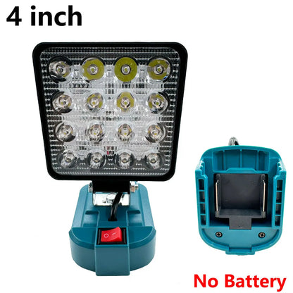 4-Inch Cordless LED Work Light – Compatible with Makita 14.4V-18V Li-ion Battery, Outdoor Camping Lantern & Emergency Flashlight