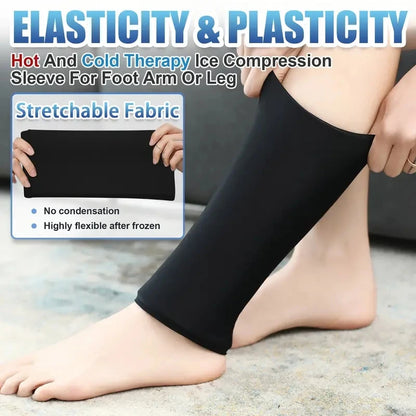 Reusable Gel Ice Sleeve Wrap — Hot & Cold Pack for Elbow, Knee, Ankle, Hand Pain Relief & Injury Therapy
