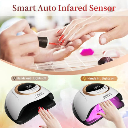 Professional UV LED Nail Lamp – Fast Gel Polish Curing Dryer with 45 LEDs & 4 Timer Settings