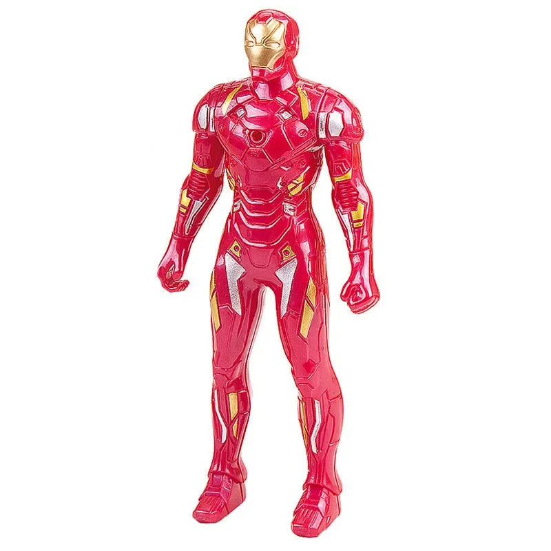 17cm Marvel Spider-Man & Iron Man Action Figures – Luminous Anime Toys for Kids & Collectors