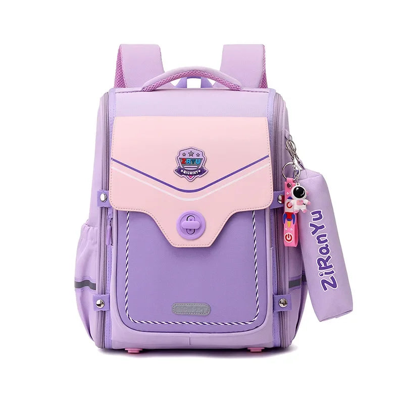 Orthopedic Waterproof Elementary School Backpack Set – High-Quality Kids Bookbag for Boys & Girls with Pencil Case Gift Set