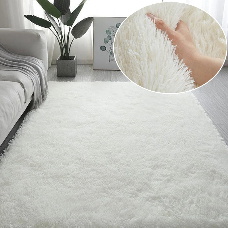 Soft Shaggy Plush Area Rug – Large Fluffy Beige Carpet for Living Room, Bedroom, Kids Room & Nursery Decor