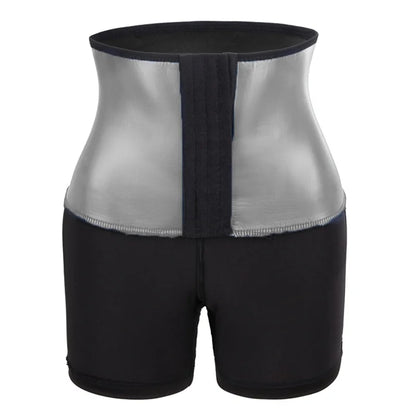 Women Sauna Sweat Pants Body Shaper Shorts – Slimming Waist Trainer Tummy Control Leggings for Weight Loss & Gym