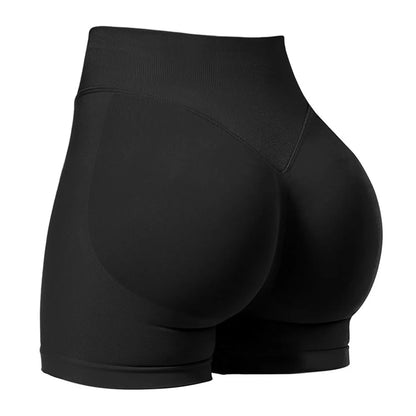 Women’s Summer Low-Waist Seamless Shorts – High-Stretch Gym, Yoga, Running & Cycling Shorts