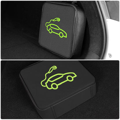 Waterproof Electric Car Charger Storage Bag – Fire Retardant EV Charging Cable & Socket Carry Case