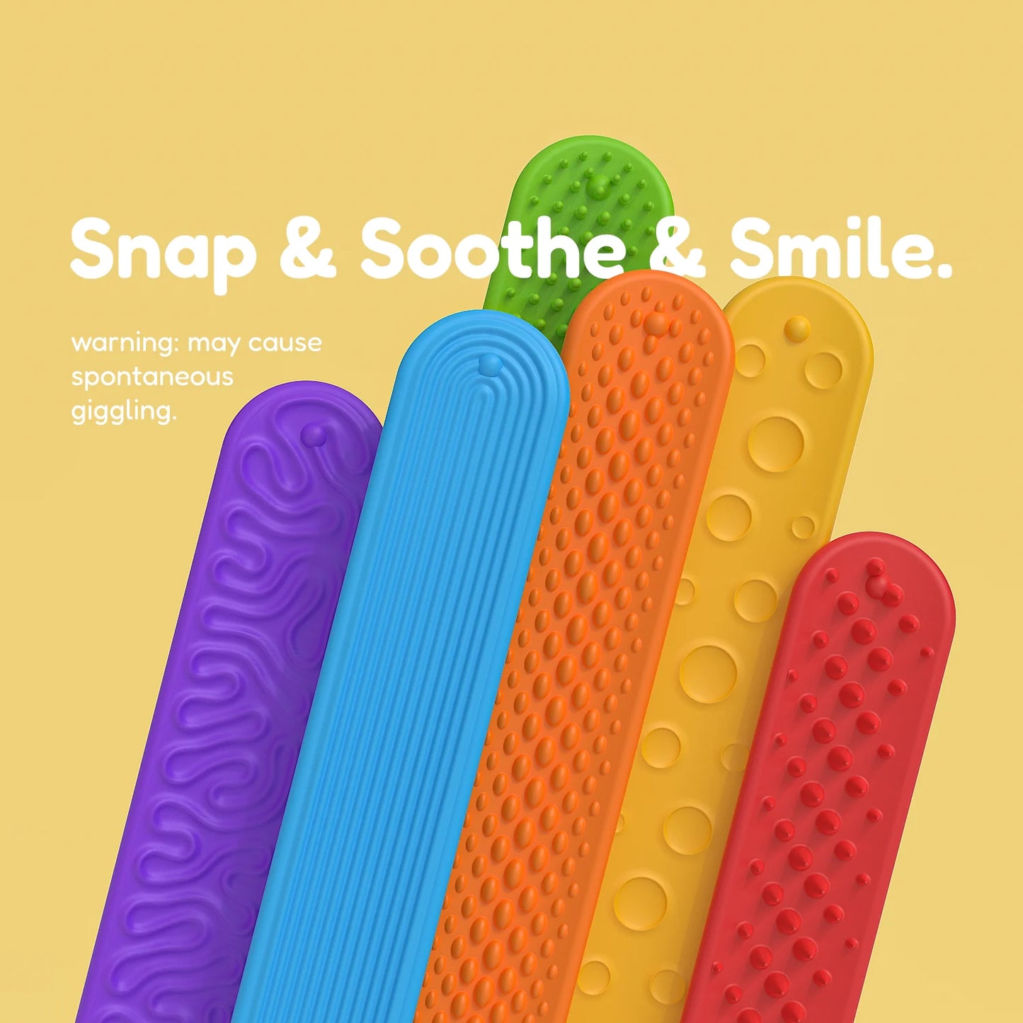 Textured Silicone Fidget Slap Bracelet Toy – Sensory Stress Relief Calming Fidget for Autism Support, Adults & Office Desk Use